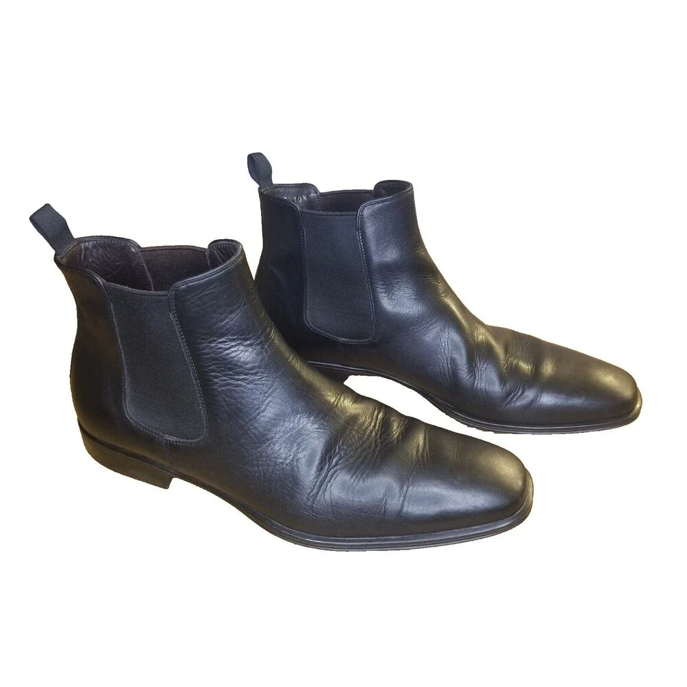 To Boot New York Men's Size 10.5 Adam Derrick 8158 Black Leather Dress Chelsea